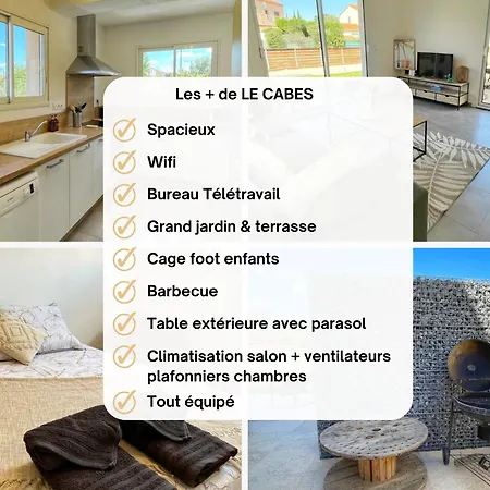 Le Cabes - 2 - Climatisation - Bbq -terrasse - Wifi - Bureau - Sudsejourconciergerie Apartman