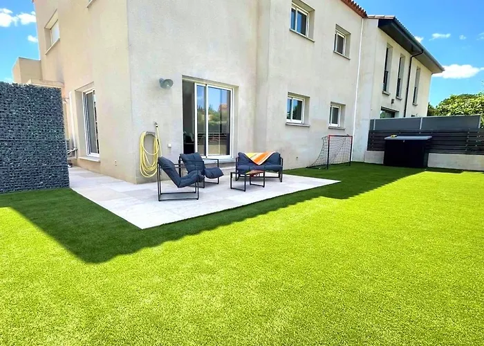Apartment Le Cabes - Climatisation - Bbq -terrasse & Jardin- Free Parking 2 Places-wifi - Teletravail - Sudsejourconciergerie Cabestany